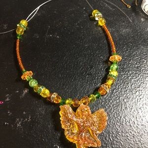 Orange Gold Fairy Necklace